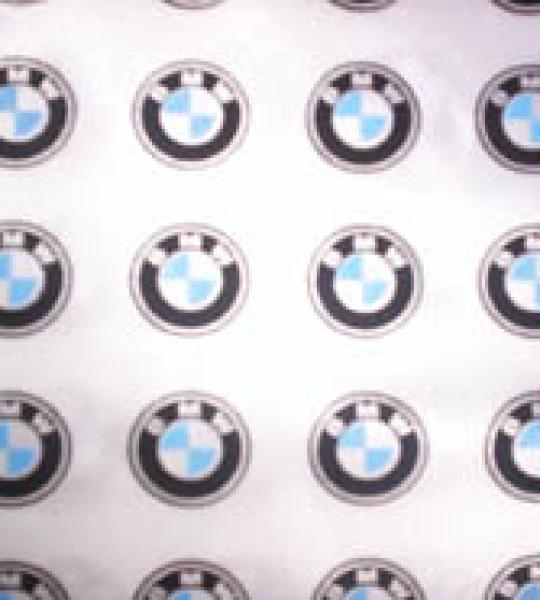 Foulard Bianco Stampato BMW -  Cm 72X72 - Polyestr