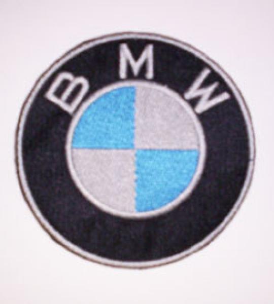 Etichetta ricamata adesiva BMW D cm 8